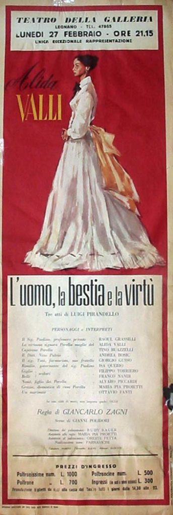 L'uomo, la bestia e la virtù (1956) Alida Valli - Raoul Grassilli