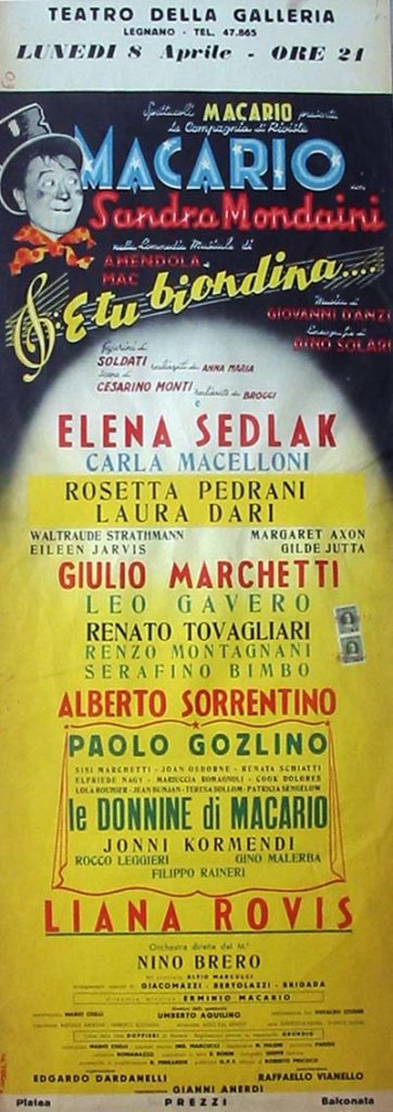 E tu biondina (1957) Erminio Macario - Sandra Mondaini