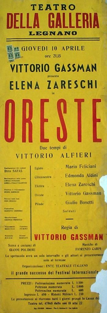Oreste (1957) Vittorio Gassman - Elena Zareschi