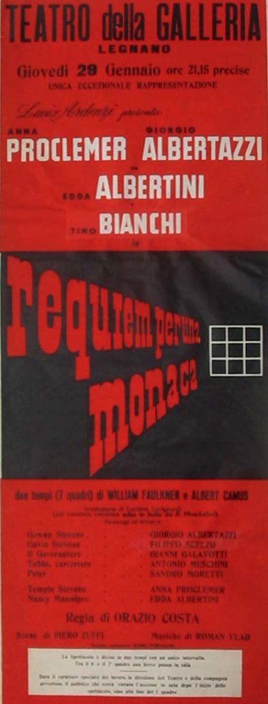 Requiem per una monaca (1956) Anna Proclemer - Giorgio Albertazzi