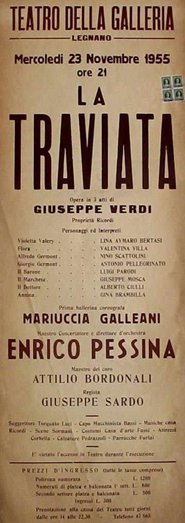 La traviata (1955) Lina Aymaro Bertasi - Nino Scattolini