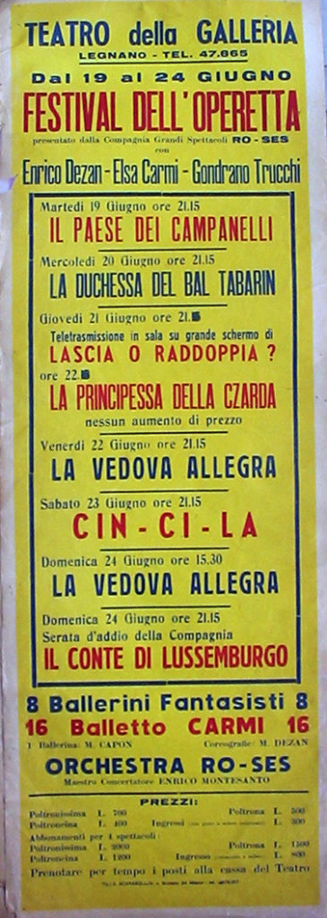 Festival dell'Operetta (1958) Enrico Dezan - Elsa Carmi - Gondrano Trucchi