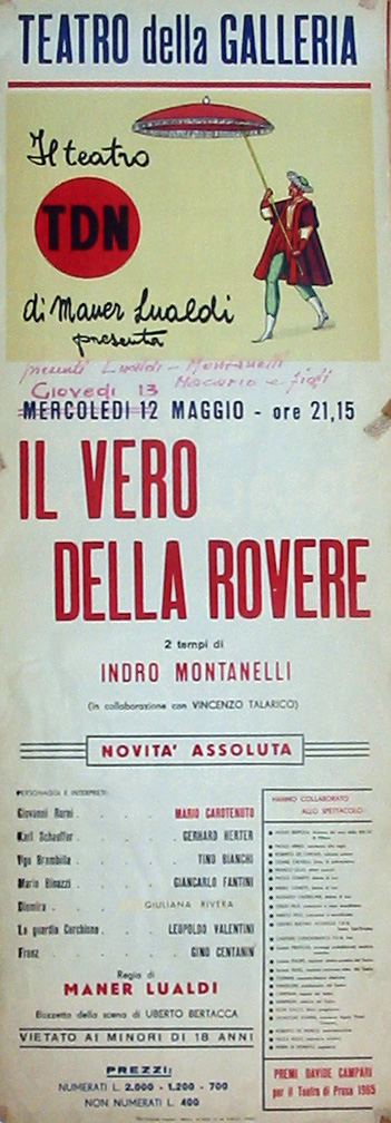 Il vero Della Rovere (1965) Mario Carotenuto - Tino Bianchi