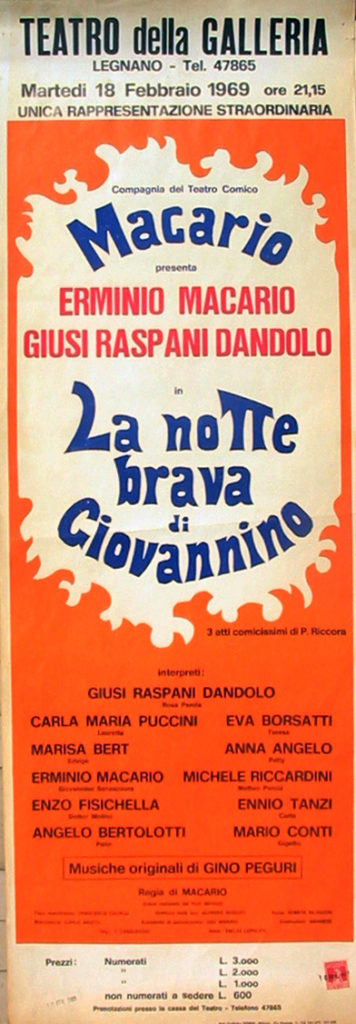 La notte brava di Giovannino (1969) Erminio Macario - Giusi Raspani Dandolo