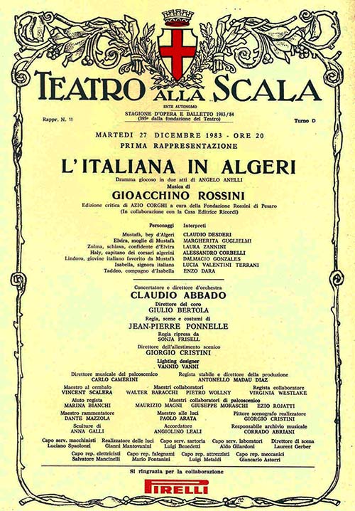 L'Italiana in Algeri (1983) Lucia Valentina Terrani - Claudio Desderi