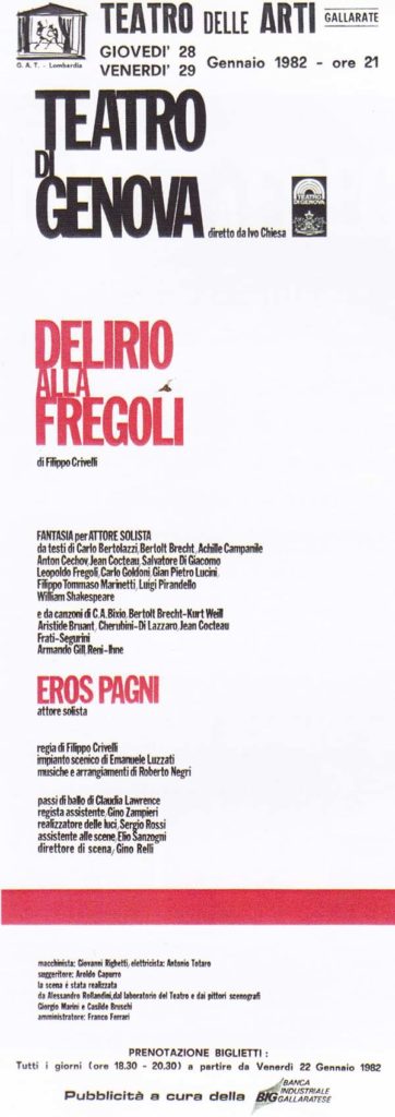 Delirio alla Fregoli (1981) - Eros Pagni