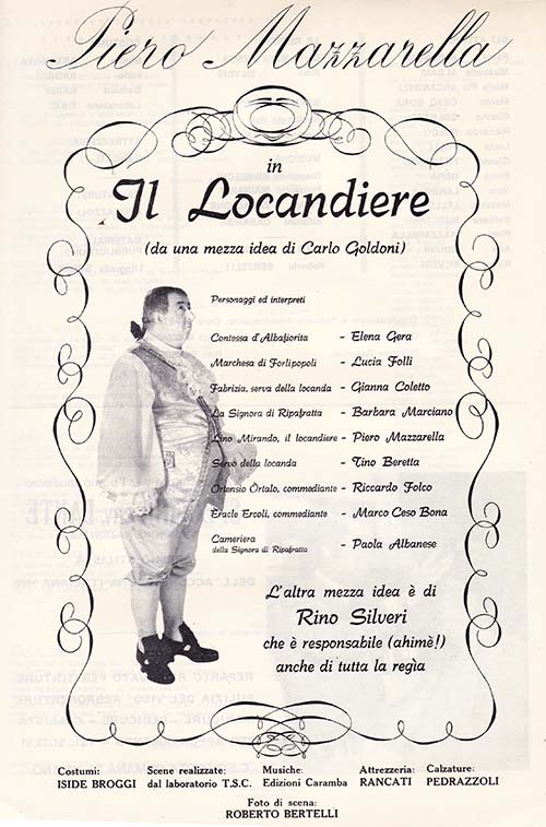 Il locandiere (1982) - Piero Mazzarella
