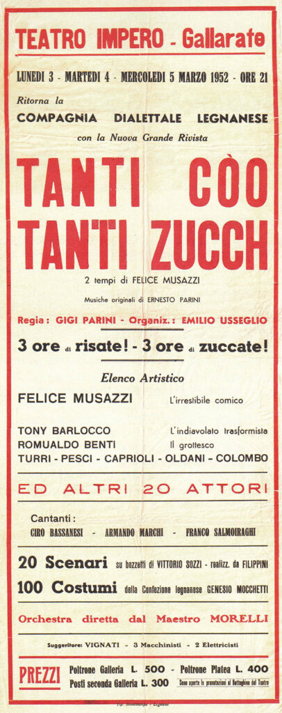 Tanti còo, tanti zucch!!! (1952) - Compagnia Dialettale Legnanese