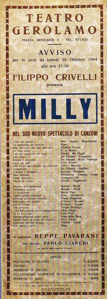 Milly (1964) - Recital
