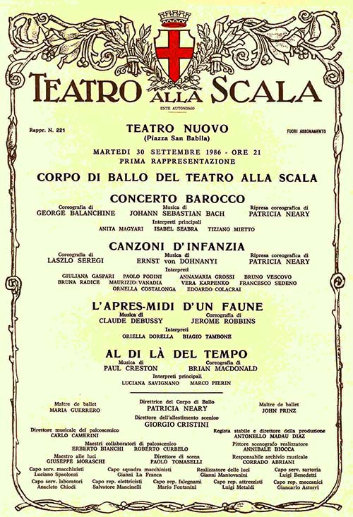 Corpo di ballo del Teatro alla Scala (1986) Luciana Savignano - Oriella Dorella